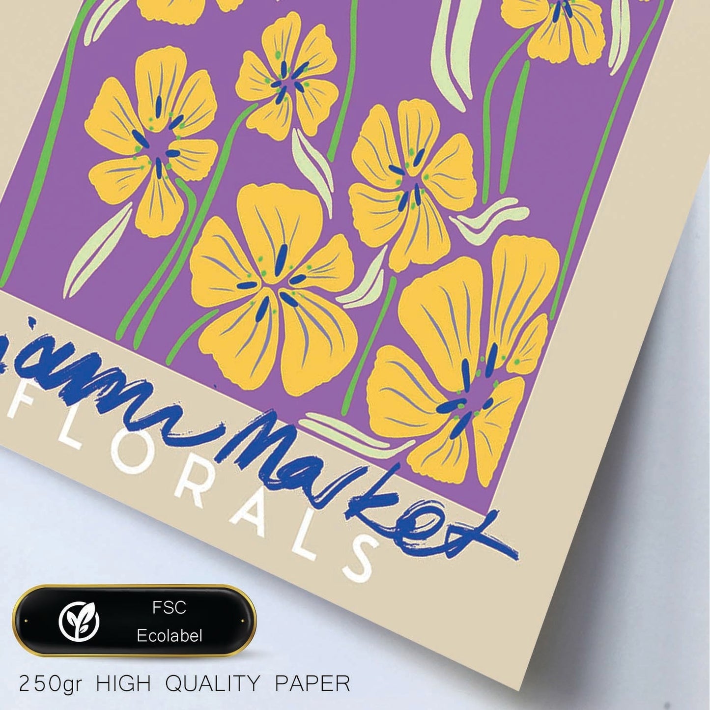 Lamina artistica decorativa con ilustración de Miami florals _ co-Artwork-Nacnic-Nacnic Estudio SL