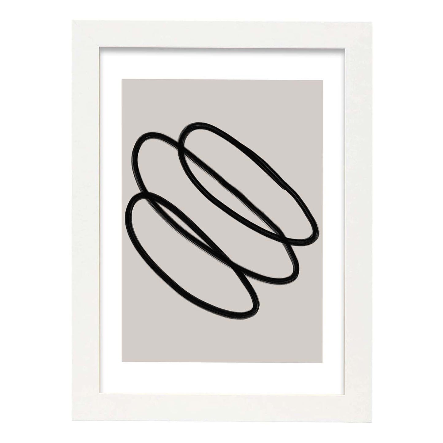 Lamina artistica decorativa con ilustración de Moderno Linea 01 estilo Abstracto-Artwork-Nacnic-A3-Marco Blanco-Nacnic Estudio SL