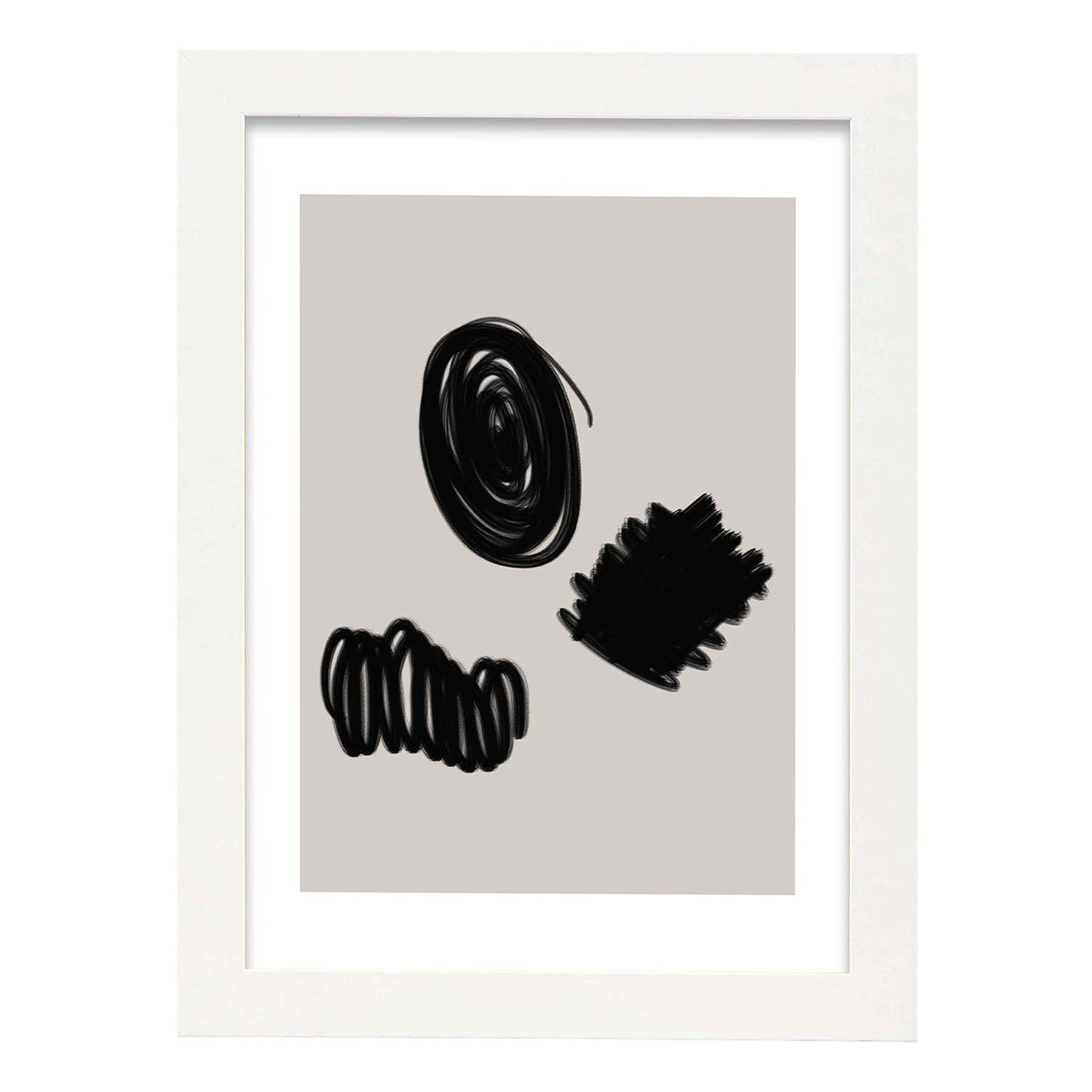 Lamina artistica decorativa con ilustración de Moderno Linea 02 estilo Abstracto-Artwork-Nacnic-A3-Marco Blanco-Nacnic Estudio SL