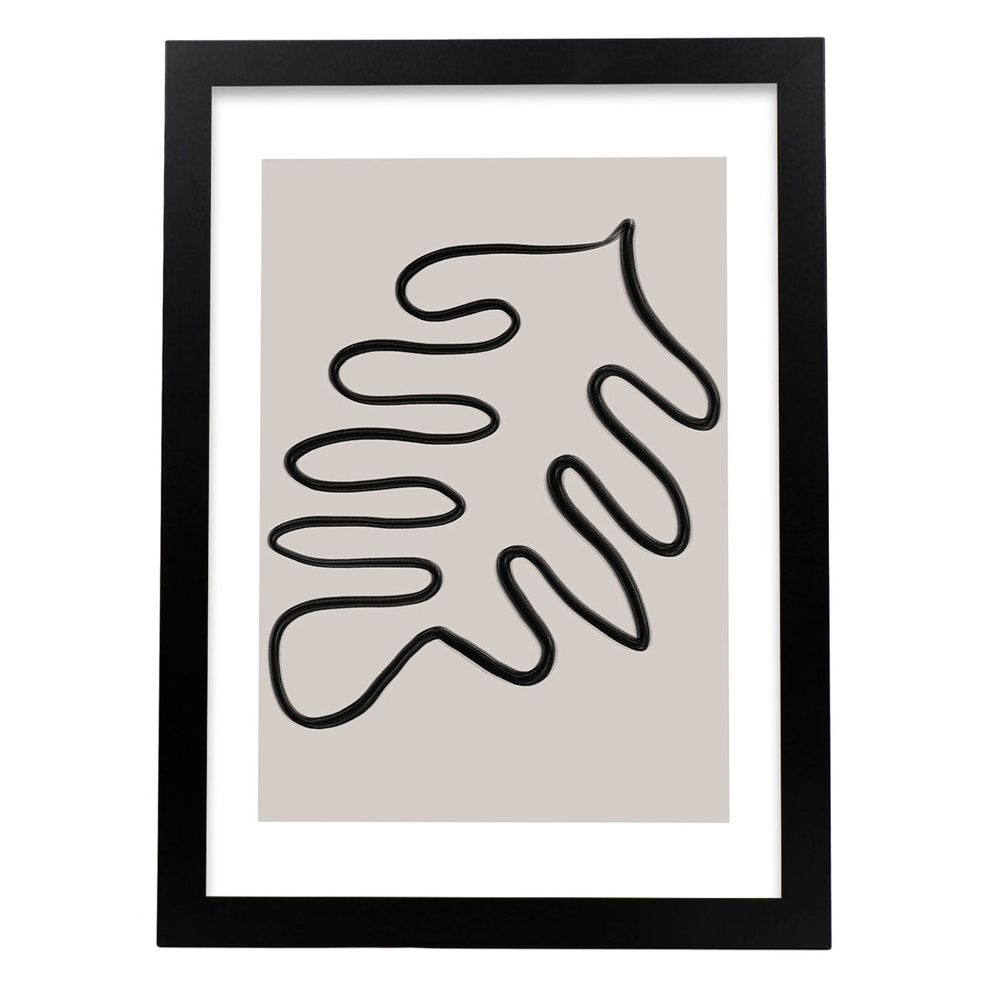 Lamina artistica decorativa con ilustración de Moderno Linea 03 estilo Abstracto-Artwork-Nacnic-A3-Marco Negro-Nacnic Estudio SL