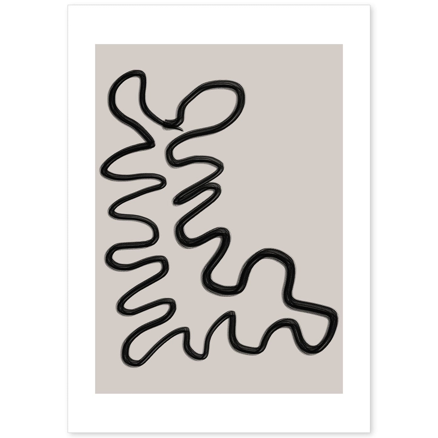 Lamina artistica decorativa con ilustración de Moderno Linea 04 estilo Abstracto-Artwork-Nacnic-A4-Sin marco-Nacnic Estudio SL