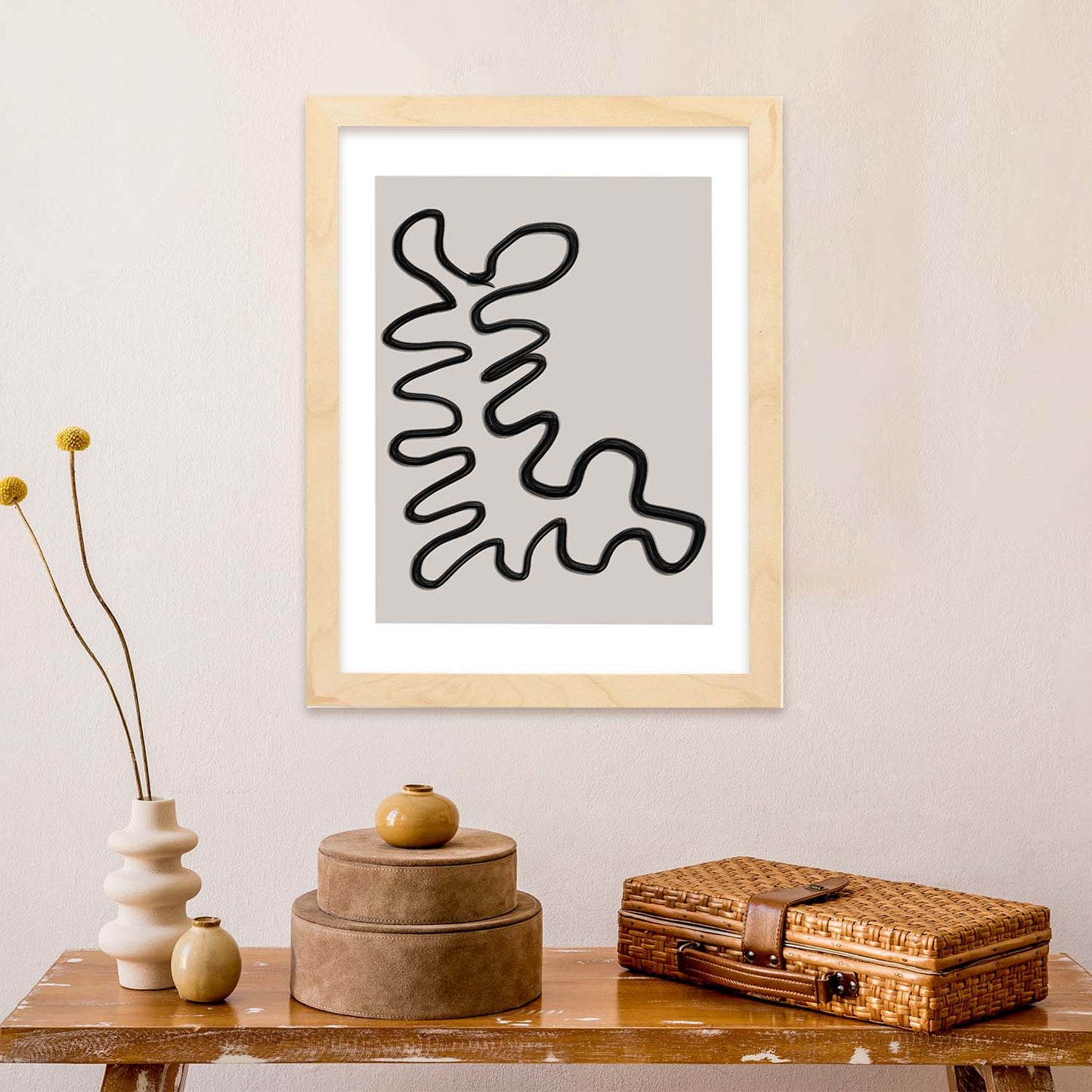 Lamina artistica decorativa con ilustración de Moderno Linea 04 estilo Abstracto-Artwork-Nacnic-Nacnic Estudio SL