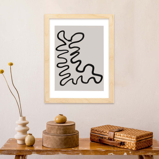 Lamina artistica decorativa con ilustración de Moderno Linea 04 estilo Abstracto-Artwork-Nacnic-Nacnic Estudio SL