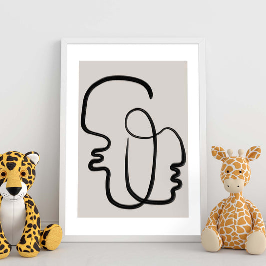 Lamina artistica decorativa con ilustración de Moderno Linea 13 estilo Abstracto-Artwork-Nacnic-Nacnic Estudio SL