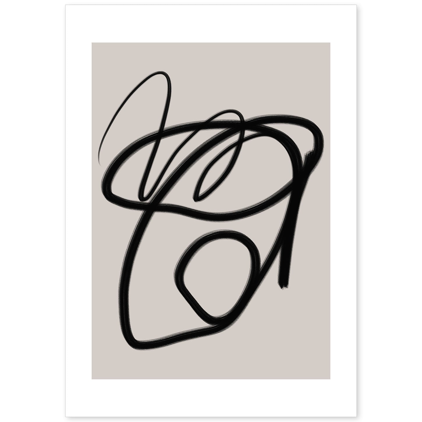 Lamina artistica decorativa con ilustración de Moderno Linea 18 estilo Abstracto-Artwork-Nacnic-A4-Sin marco-Nacnic Estudio SL