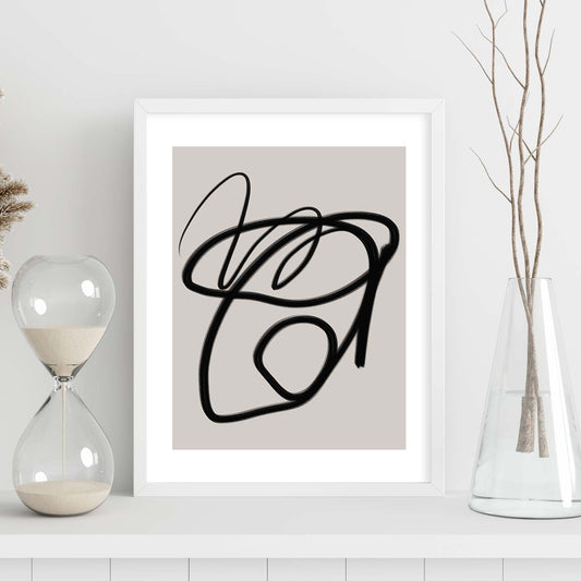 Lamina artistica decorativa con ilustración de Moderno Linea 18 estilo Abstracto-Artwork-Nacnic-Nacnic Estudio SL