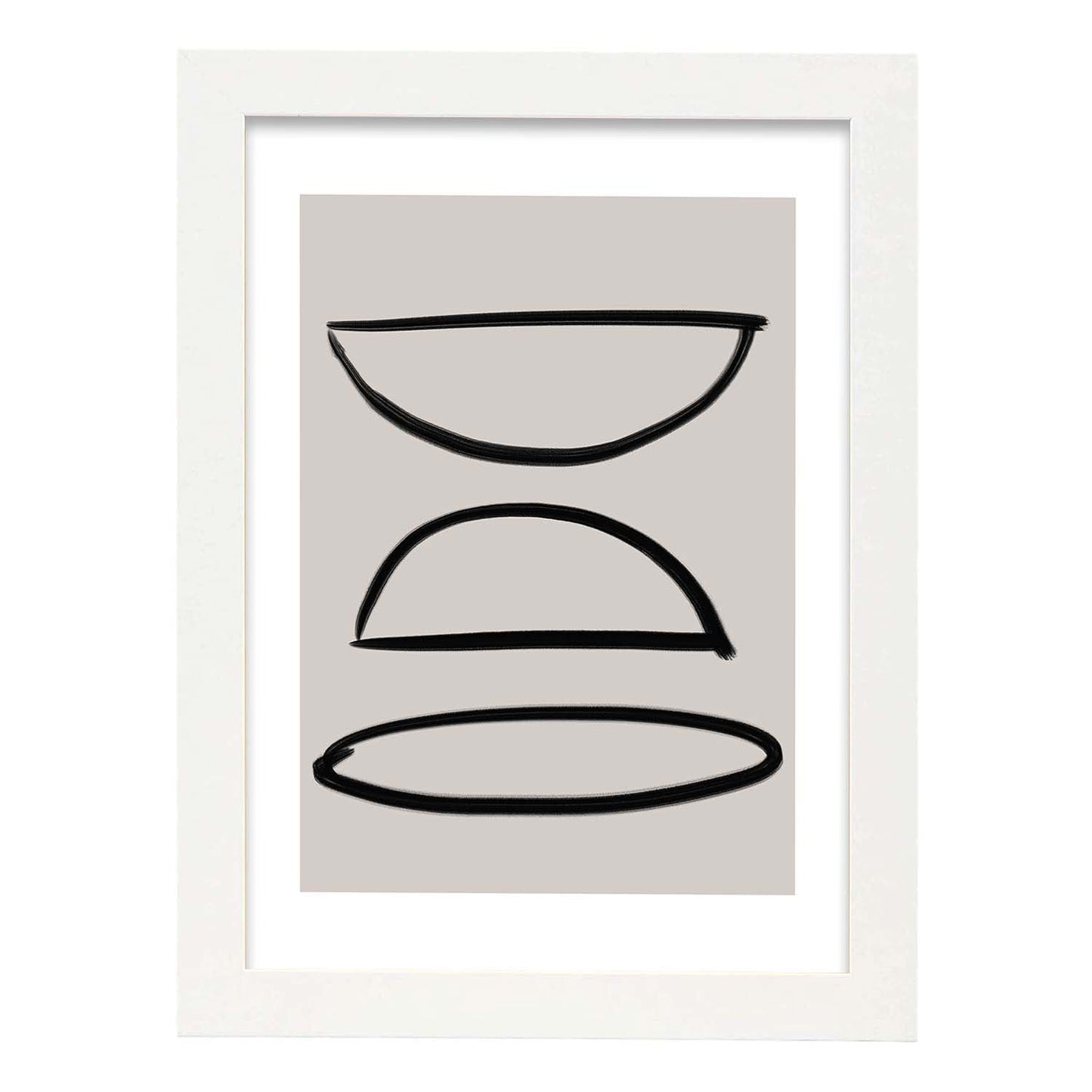 Lamina artistica decorativa con ilustración de Moderno Linea 20 estilo Abstracto-Artwork-Nacnic-A3-Marco Blanco-Nacnic Estudio SL