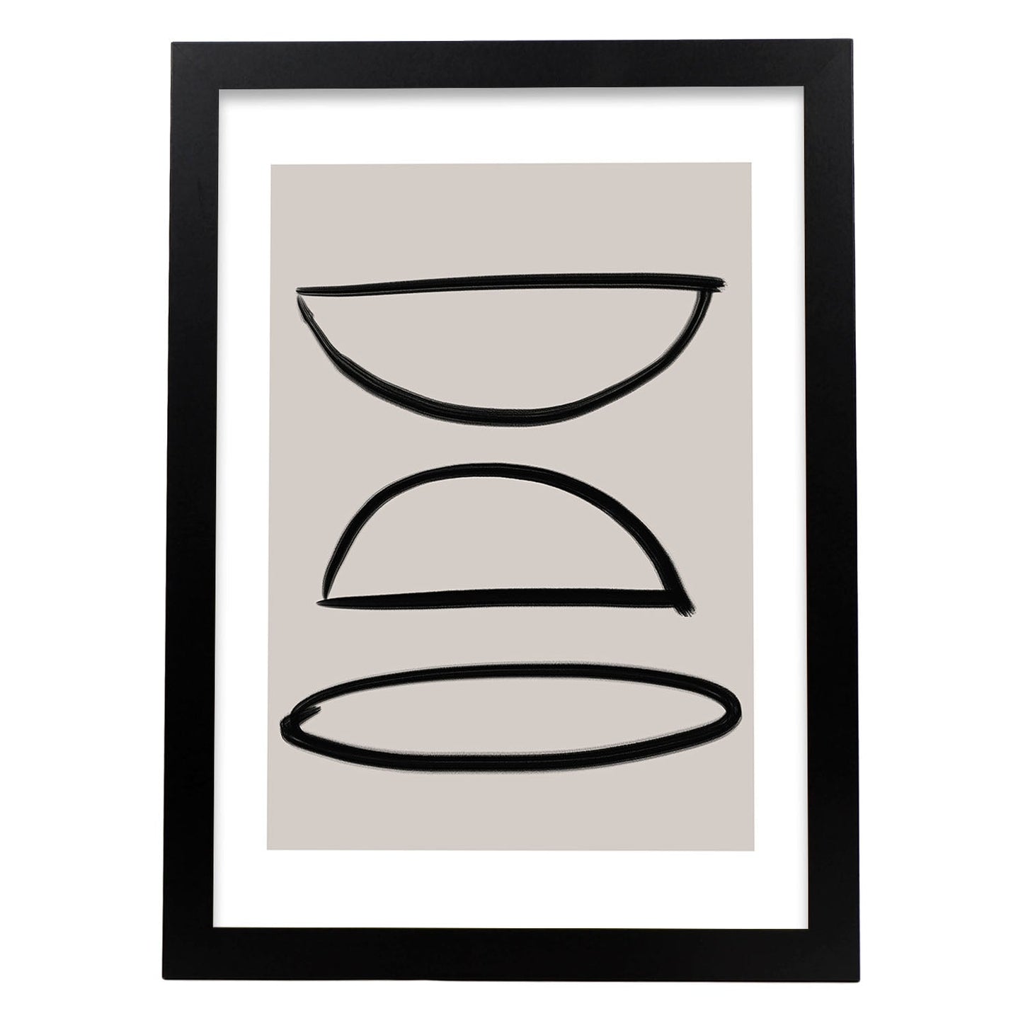 Lamina artistica decorativa con ilustración de Moderno Linea 20 estilo Abstracto-Artwork-Nacnic-A3-Marco Negro-Nacnic Estudio SL
