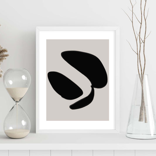 Lamina artistica decorativa con ilustración de Moderno Negro 01 estilo Abstracto-Artwork-Nacnic-Nacnic Estudio SL