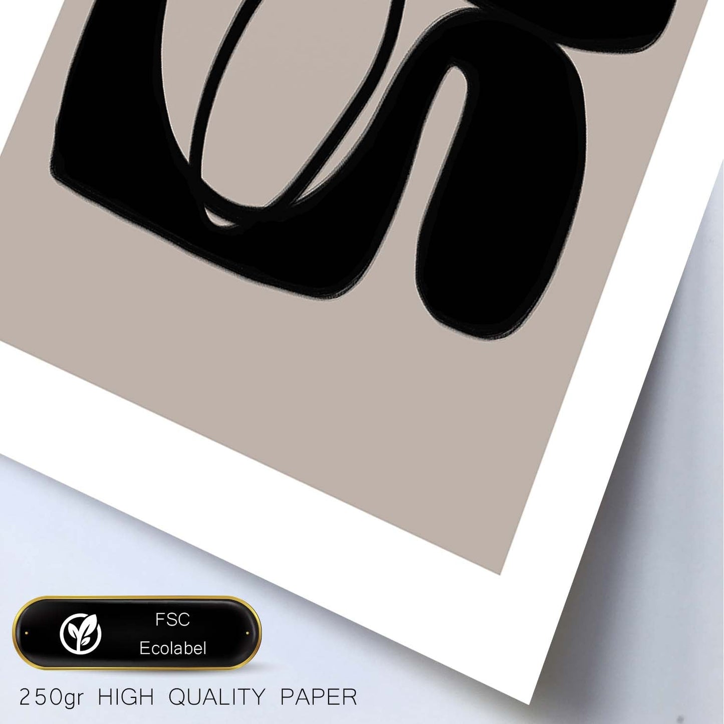 Lamina artistica decorativa con ilustración de Moderno Negro 02 estilo Abstracto-Artwork-Nacnic-Nacnic Estudio SL