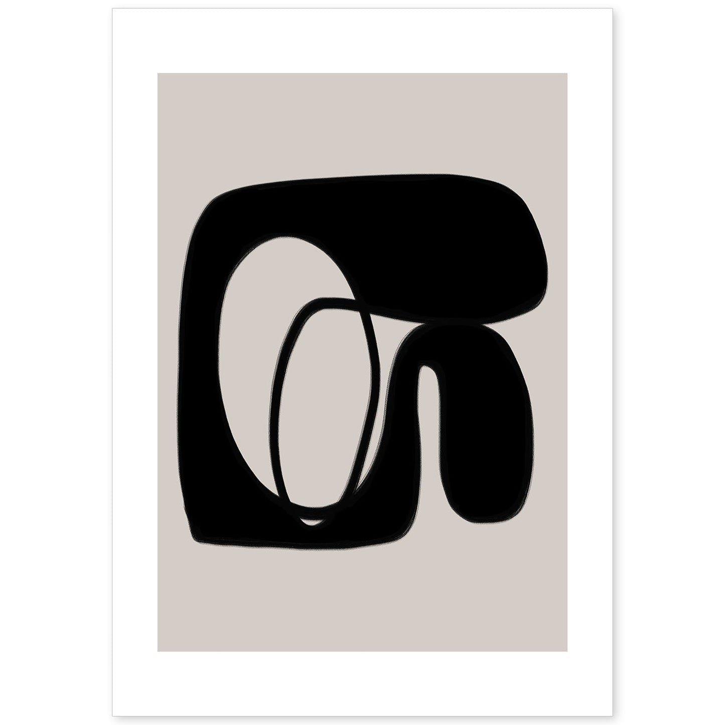 Lamina artistica decorativa con ilustración de Moderno Negro 02 estilo Abstracto-Artwork-Nacnic-A4-Sin marco-Nacnic Estudio SL