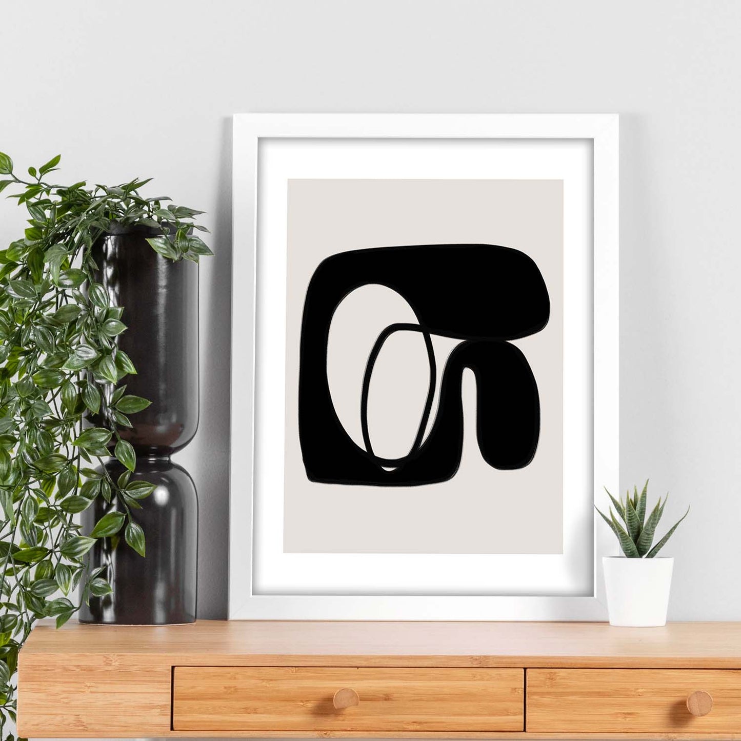 Lamina artistica decorativa con ilustración de Moderno Negro 02 estilo Abstracto-Artwork-Nacnic-Nacnic Estudio SL