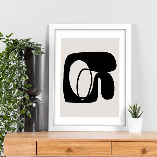 Lamina artistica decorativa con ilustración de Moderno Negro 02 estilo Abstracto-Artwork-Nacnic-Nacnic Estudio SL