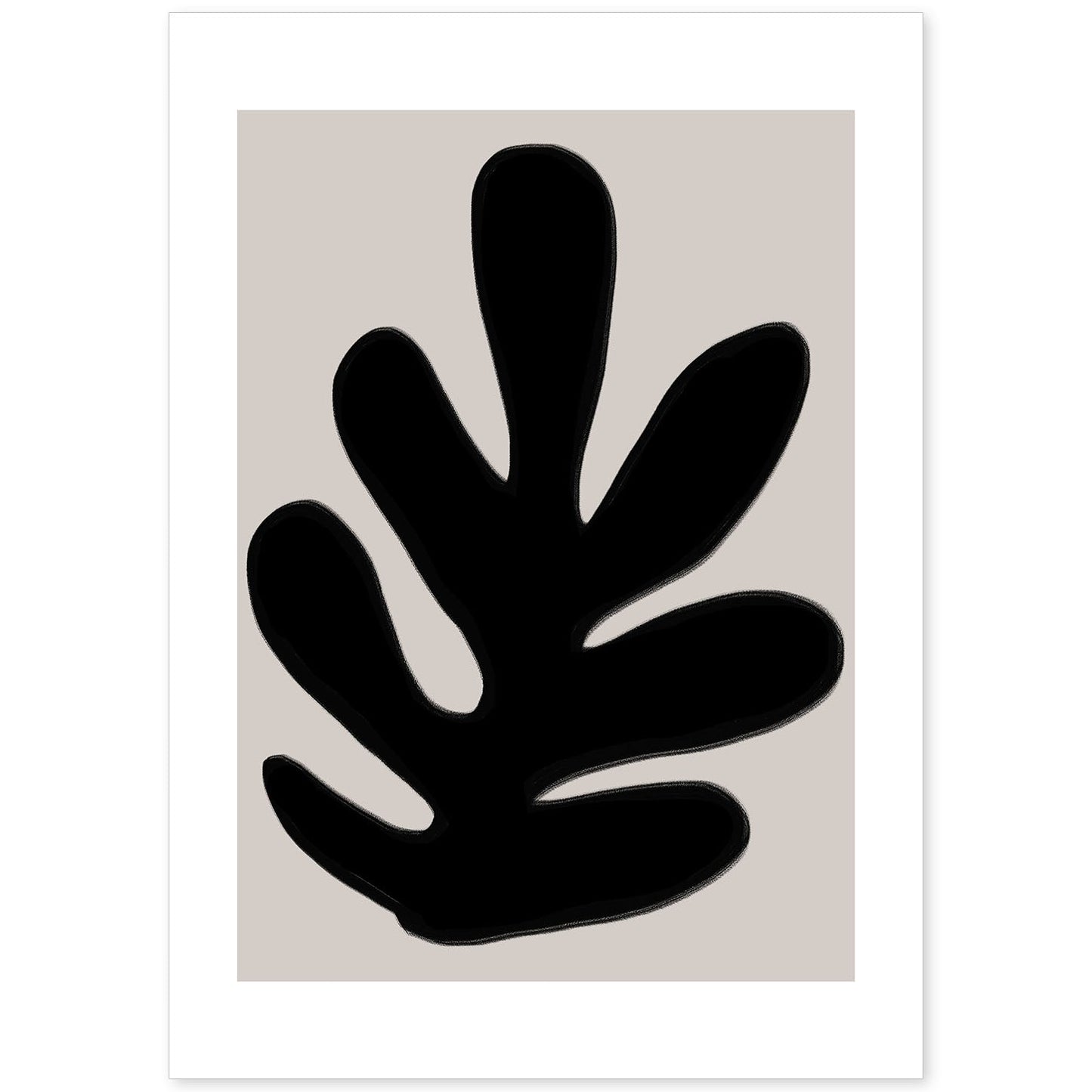Lamina artistica decorativa con ilustración de Moderno Negro 03 estilo Abstracto-Artwork-Nacnic-A4-Sin marco-Nacnic Estudio SL