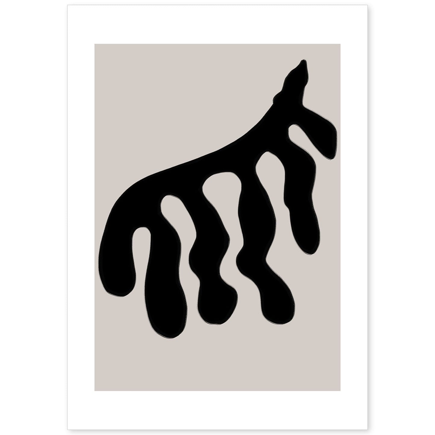 Lamina artistica decorativa con ilustración de Moderno Negro 04 estilo Abstracto-Artwork-Nacnic-A4-Sin marco-Nacnic Estudio SL