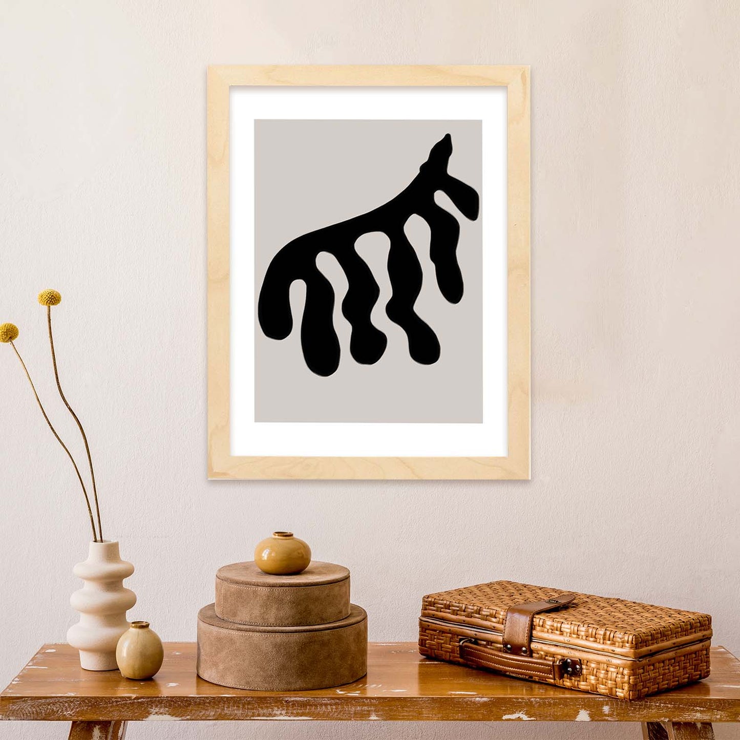 Lamina artistica decorativa con ilustración de Moderno Negro 04 estilo Abstracto-Artwork-Nacnic-Nacnic Estudio SL