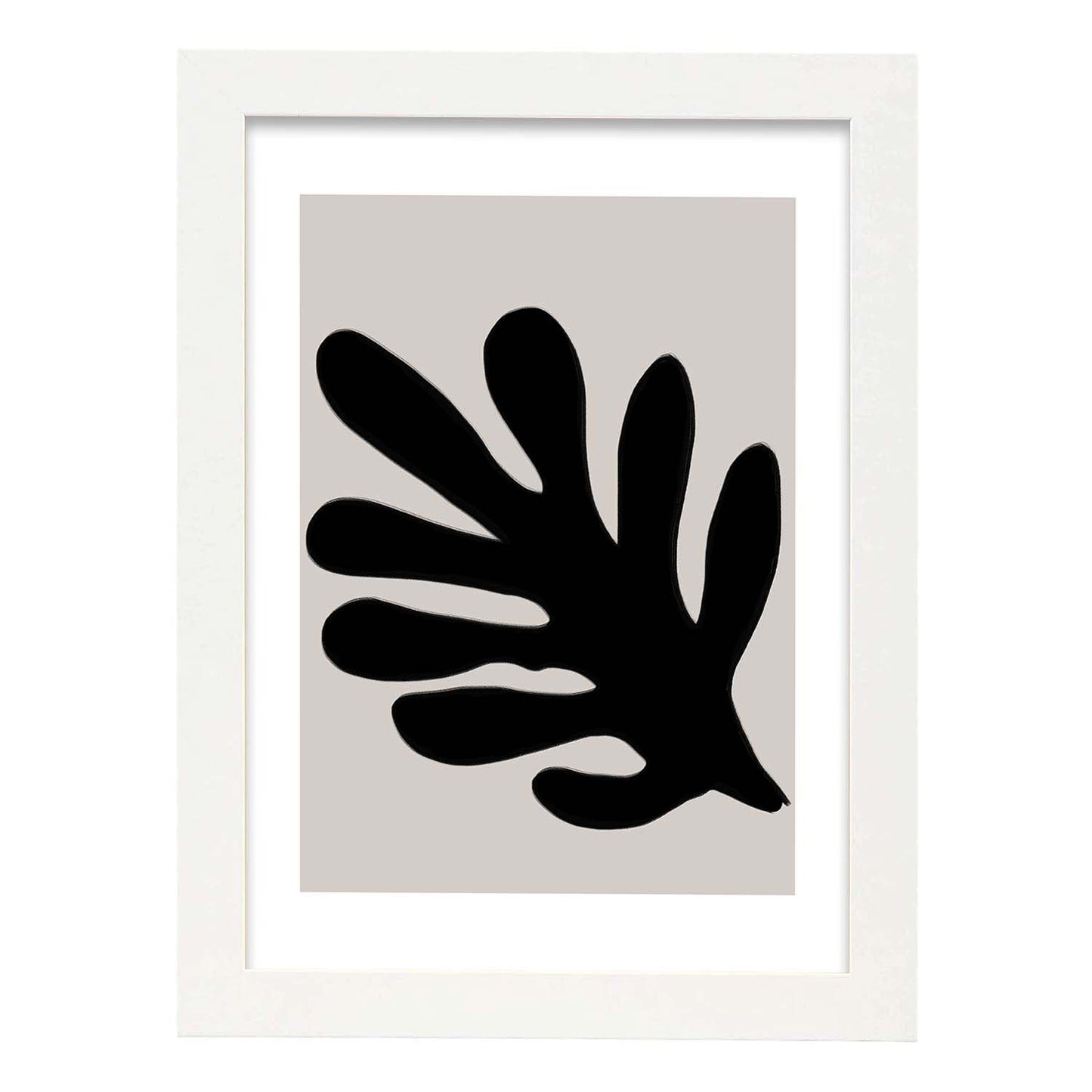 Lamina artistica decorativa con ilustración de Moderno Negro 05 estilo Abstracto-Artwork-Nacnic-A3-Marco Blanco-Nacnic Estudio SL
