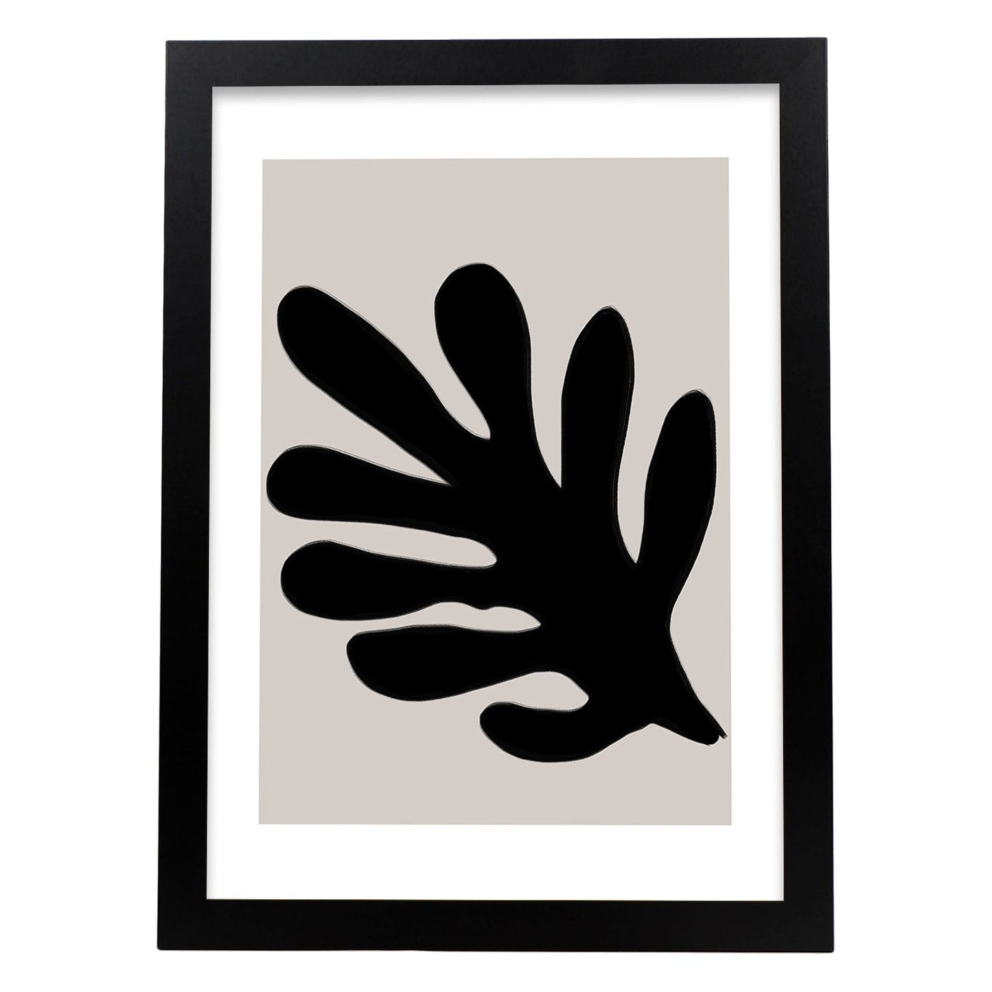 Lamina artistica decorativa con ilustración de Moderno Negro 05 estilo Abstracto-Artwork-Nacnic-A3-Marco Negro-Nacnic Estudio SL