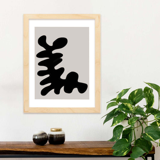 Lamina artistica decorativa con ilustración de Moderno Negro 06 estilo Abstracto-Artwork-Nacnic-Nacnic Estudio SL