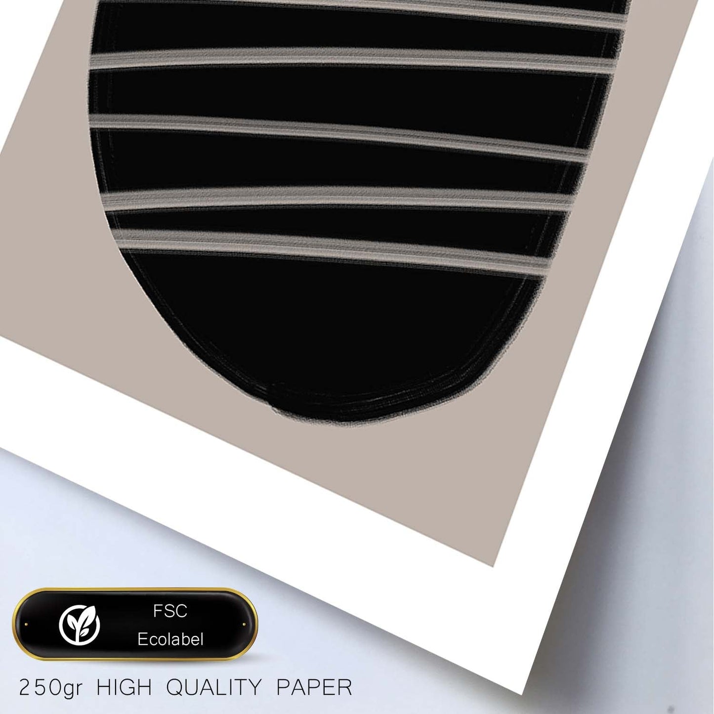 Lamina artistica decorativa con ilustración de Moderno Negro 09 estilo Abstracto-Artwork-Nacnic-Nacnic Estudio SL