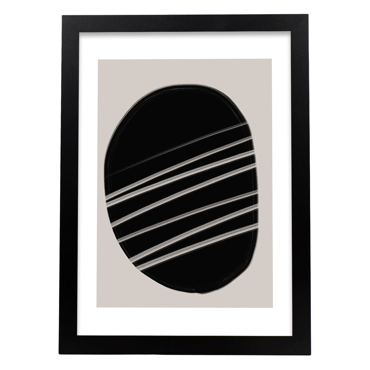 Lamina artistica decorativa con ilustración de Moderno Negro 09 estilo Abstracto-Artwork-Nacnic-A3-Marco Negro-Nacnic Estudio SL