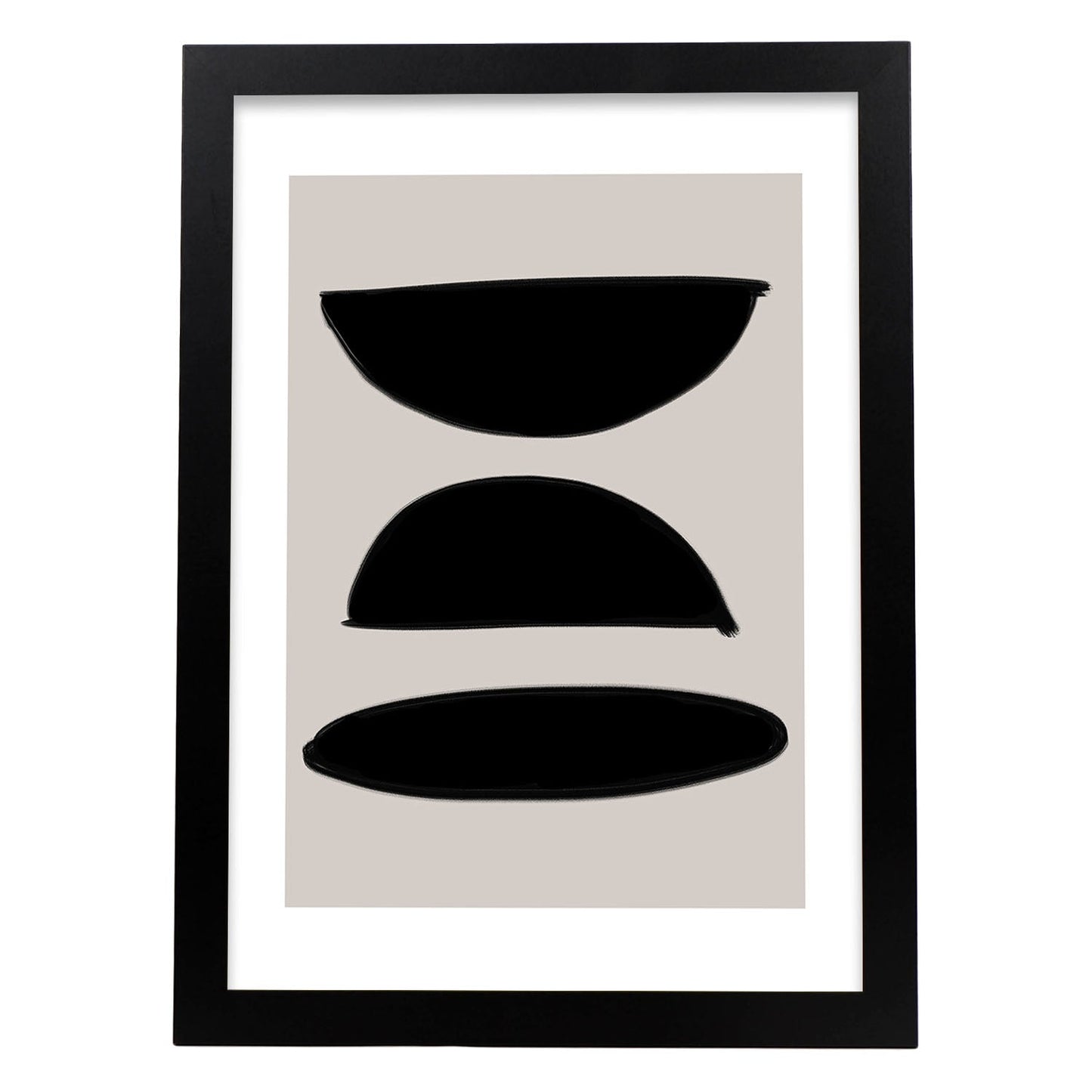 Lamina artistica decorativa con ilustración de Moderno Negro 11 estilo Abstracto-Artwork-Nacnic-A3-Marco Negro-Nacnic Estudio SL