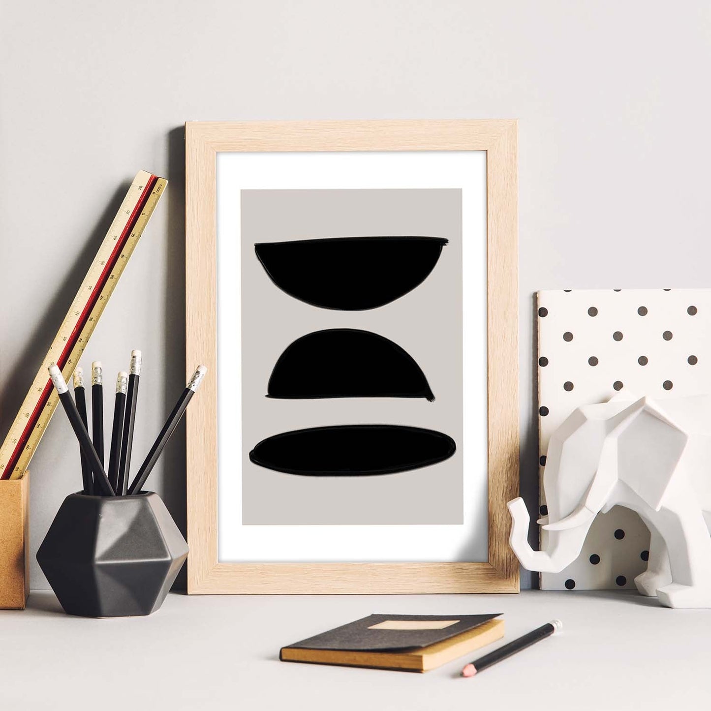 Lamina artistica decorativa con ilustración de Moderno Negro 11 estilo Abstracto-Artwork-Nacnic-Nacnic Estudio SL