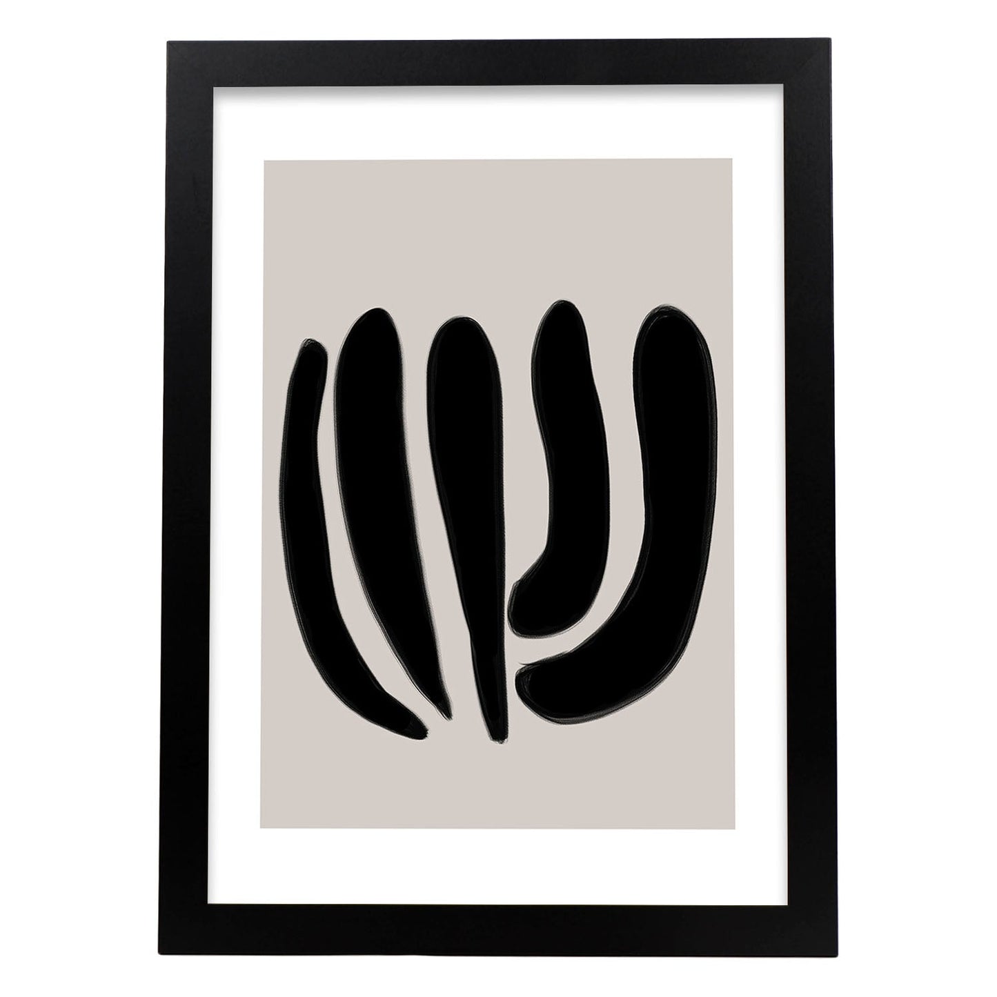 Lamina artistica decorativa con ilustración de Moderno Negro 12 estilo Abstracto-Artwork-Nacnic-A3-Marco Negro-Nacnic Estudio SL