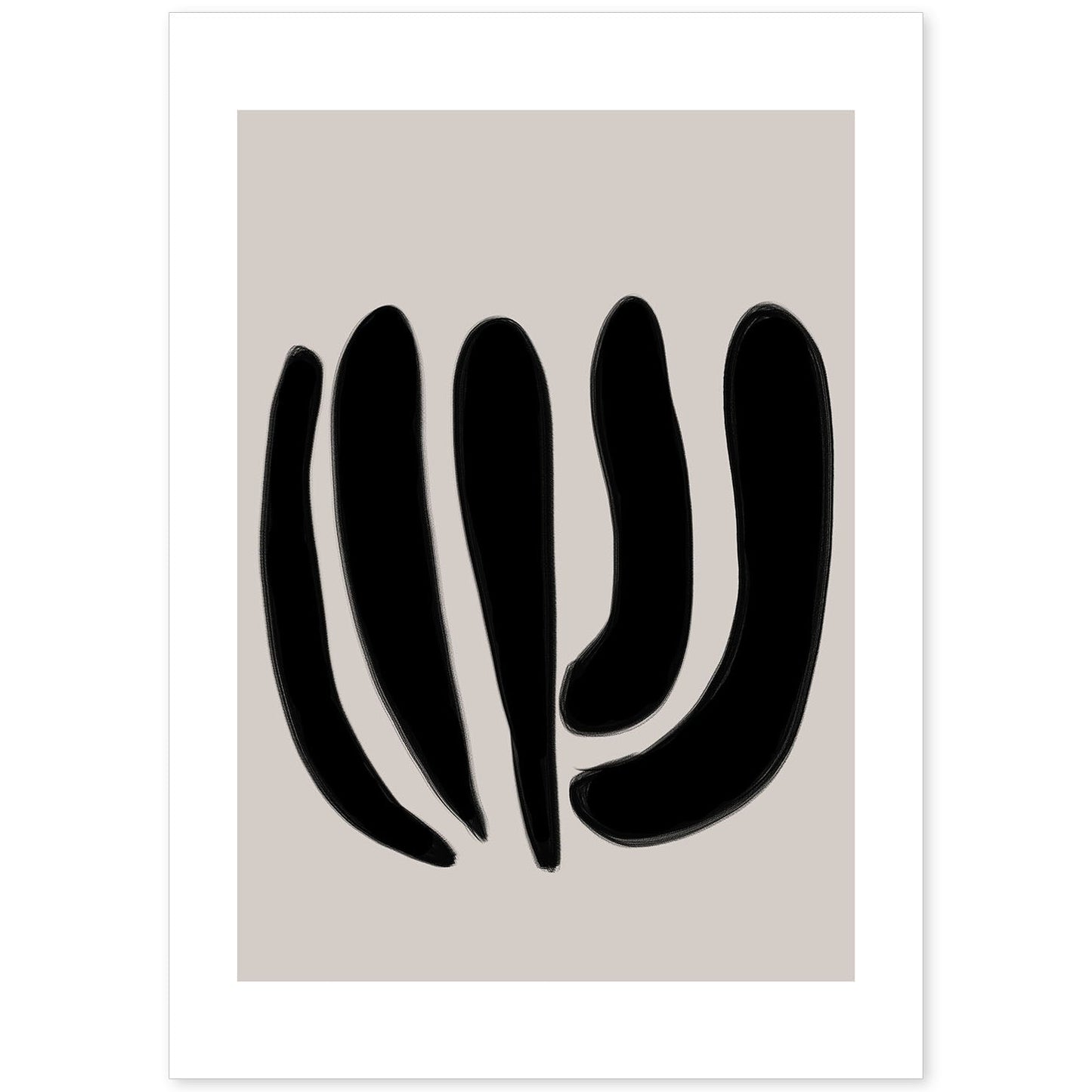 Lamina artistica decorativa con ilustración de Moderno Negro 12 estilo Abstracto-Artwork-Nacnic-A4-Sin marco-Nacnic Estudio SL