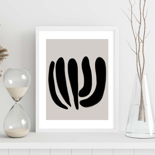 Lamina artistica decorativa con ilustración de Moderno Negro 12 estilo Abstracto-Artwork-Nacnic-Nacnic Estudio SL