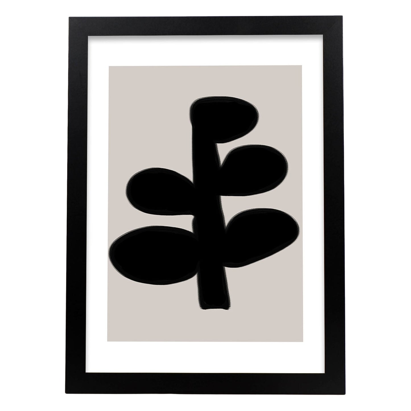 Lamina artistica decorativa con ilustración de Moderno Negro 13 estilo Abstracto-Artwork-Nacnic-A4-Marco Negro-Nacnic Estudio SL