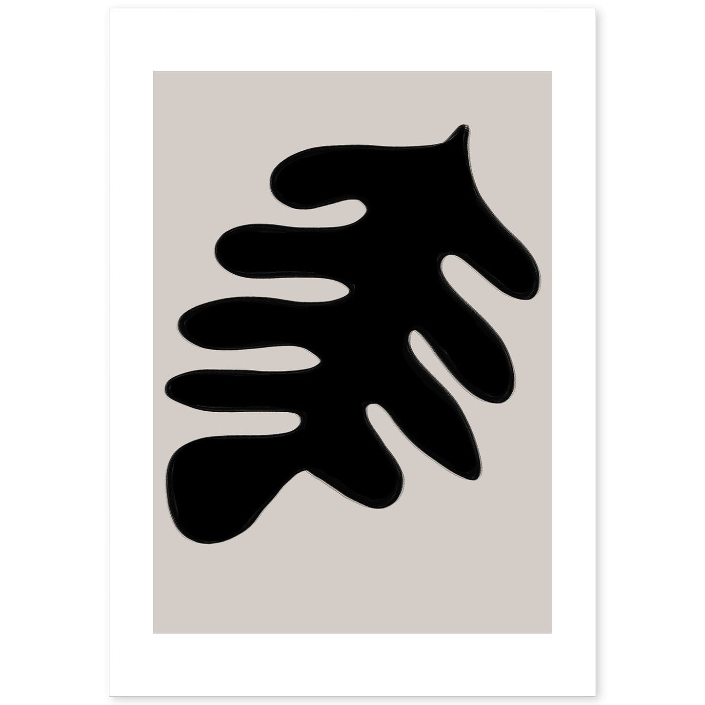 Lamina artistica decorativa con ilustración de Moderno Negro 18 estilo Abstracto-Artwork-Nacnic-A4-Sin marco-Nacnic Estudio SL