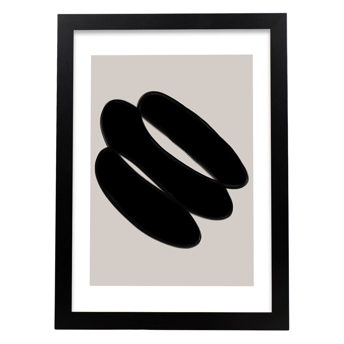 Lamina artistica decorativa con ilustración de Moderno Negro 19 estilo Abstracto-Artwork-Nacnic-A3-Marco Negro-Nacnic Estudio SL