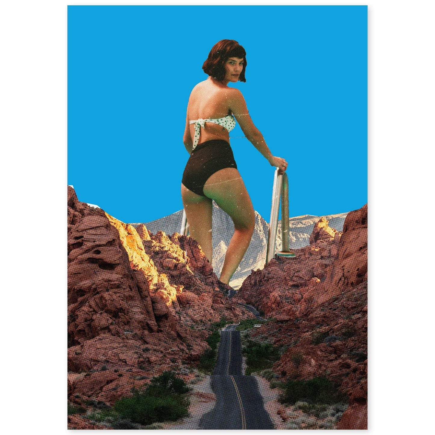 Lamina artistica decorativa con ilustración de Mujer estilo Collage-Artwork-Nacnic-A4-Sin marco-Nacnic Estudio SL