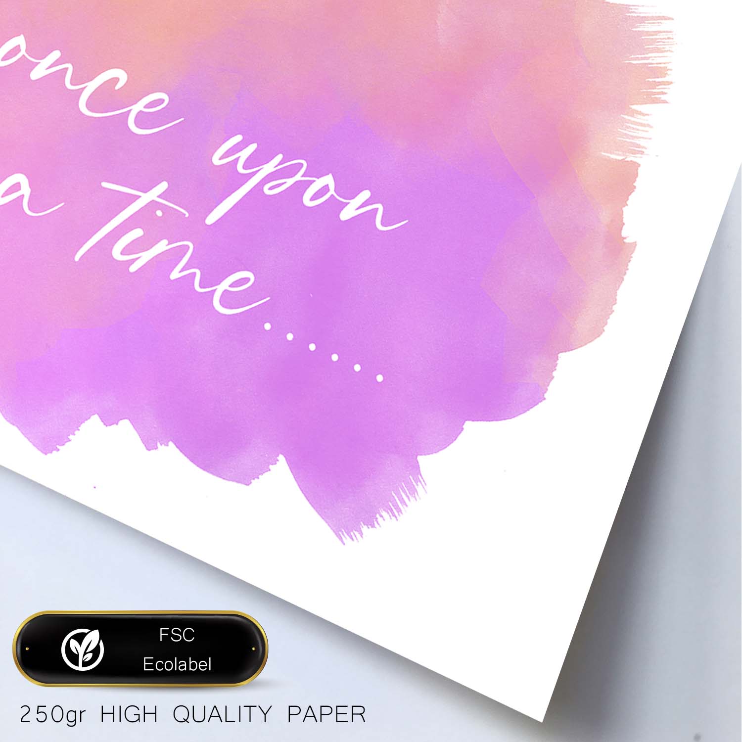 Lamina artistica decorativa con ilustración de nce upon a time estilo Mensaje inspiracional-Artwork-Nacnic-Nacnic Estudio SL