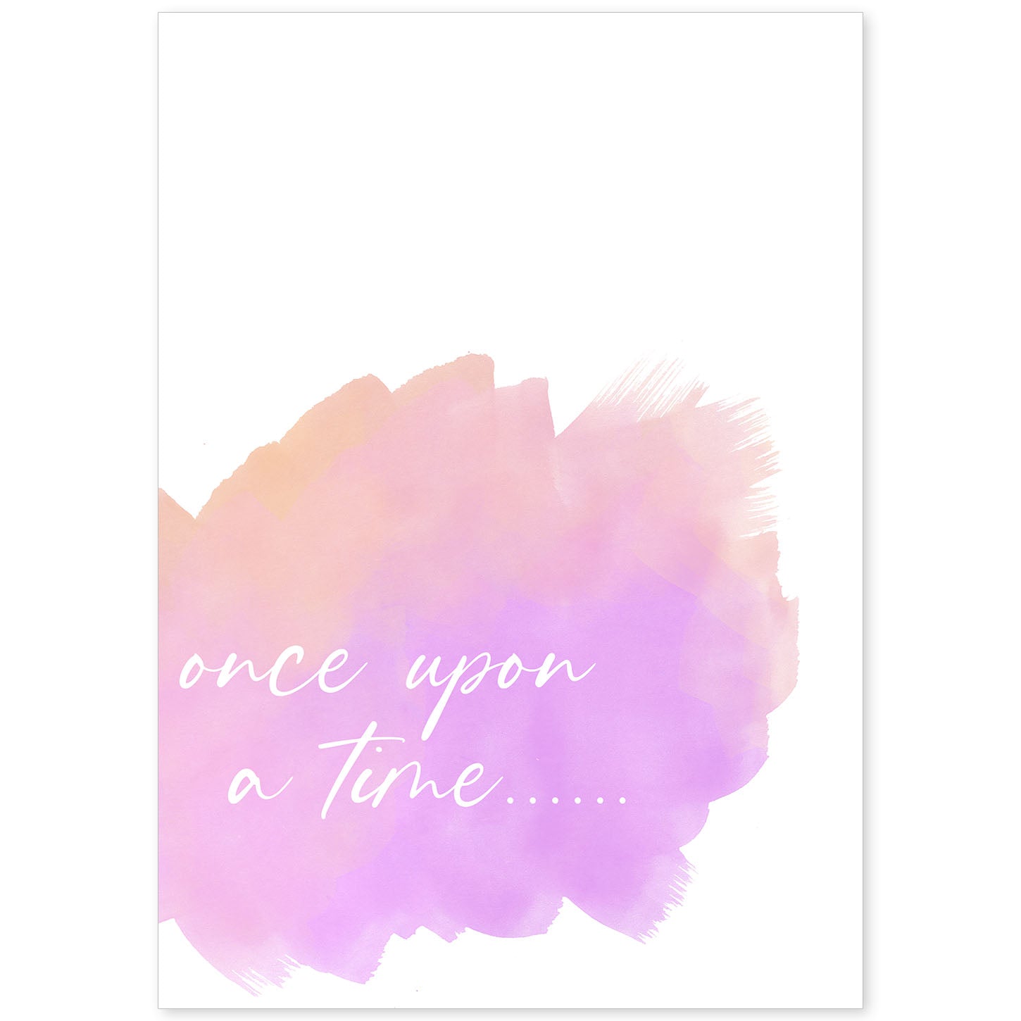 Lamina artistica decorativa con ilustración de nce upon a time estilo Mensaje inspiracional-Artwork-Nacnic-A4-Sin marco-Nacnic Estudio SL