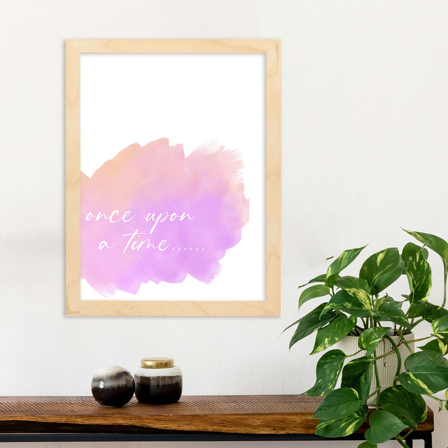 Lamina artistica decorativa con ilustración de nce upon a time estilo Mensaje inspiracional-Artwork-Nacnic-Nacnic Estudio SL