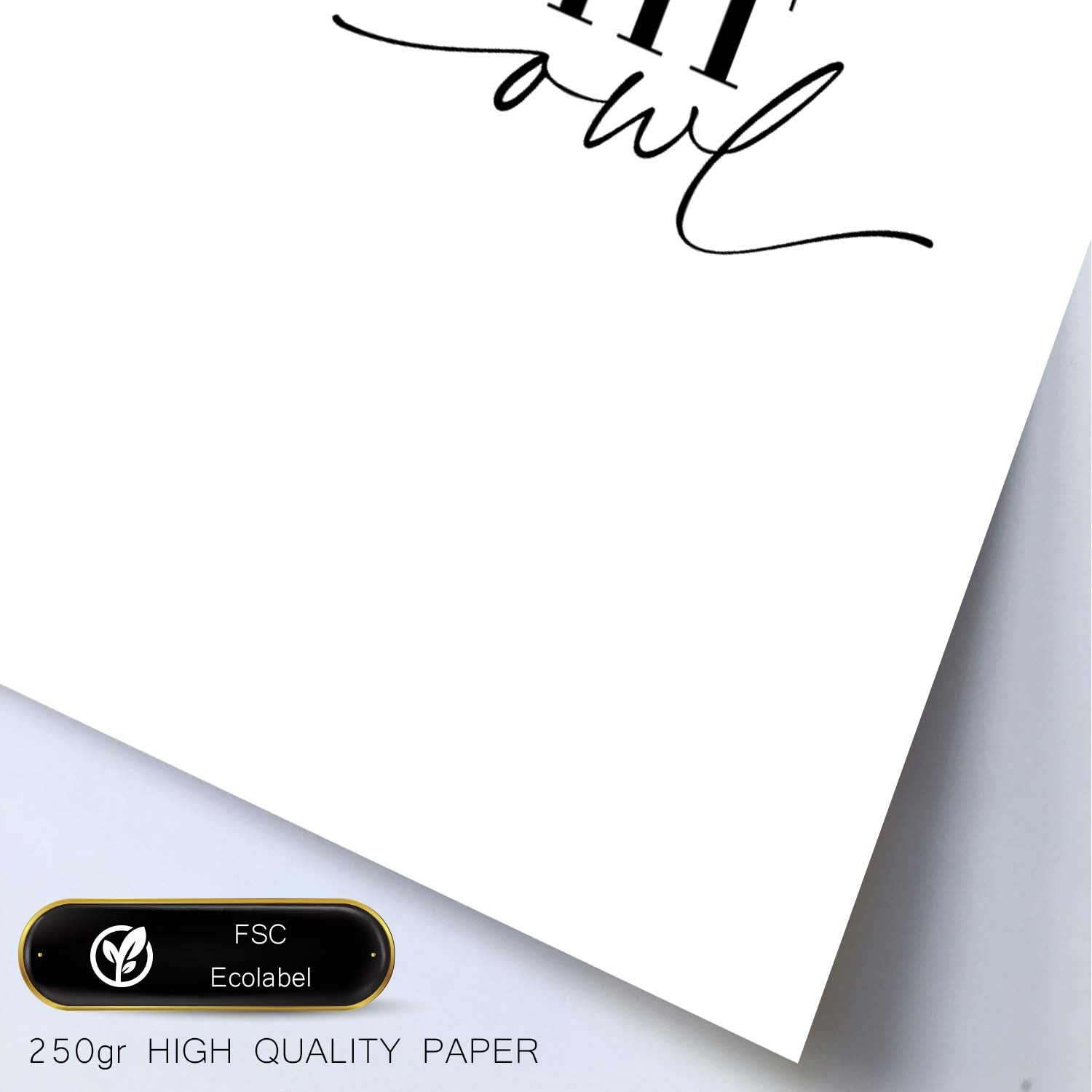 Lamina artistica decorativa con ilustración de night owl estilo Mensaje inspiracional-Artwork-Nacnic-Nacnic Estudio SL