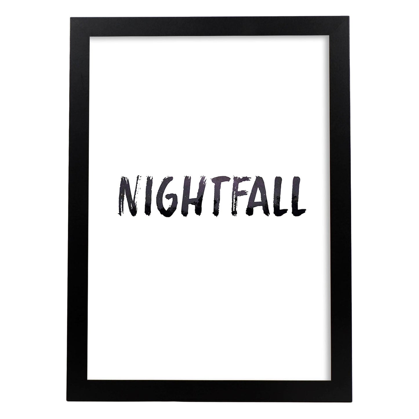 Lamina artistica decorativa con ilustración de nightfall estilo Mensaje inspiracional-Artwork-Nacnic-A3-Marco Negro-Nacnic Estudio SL