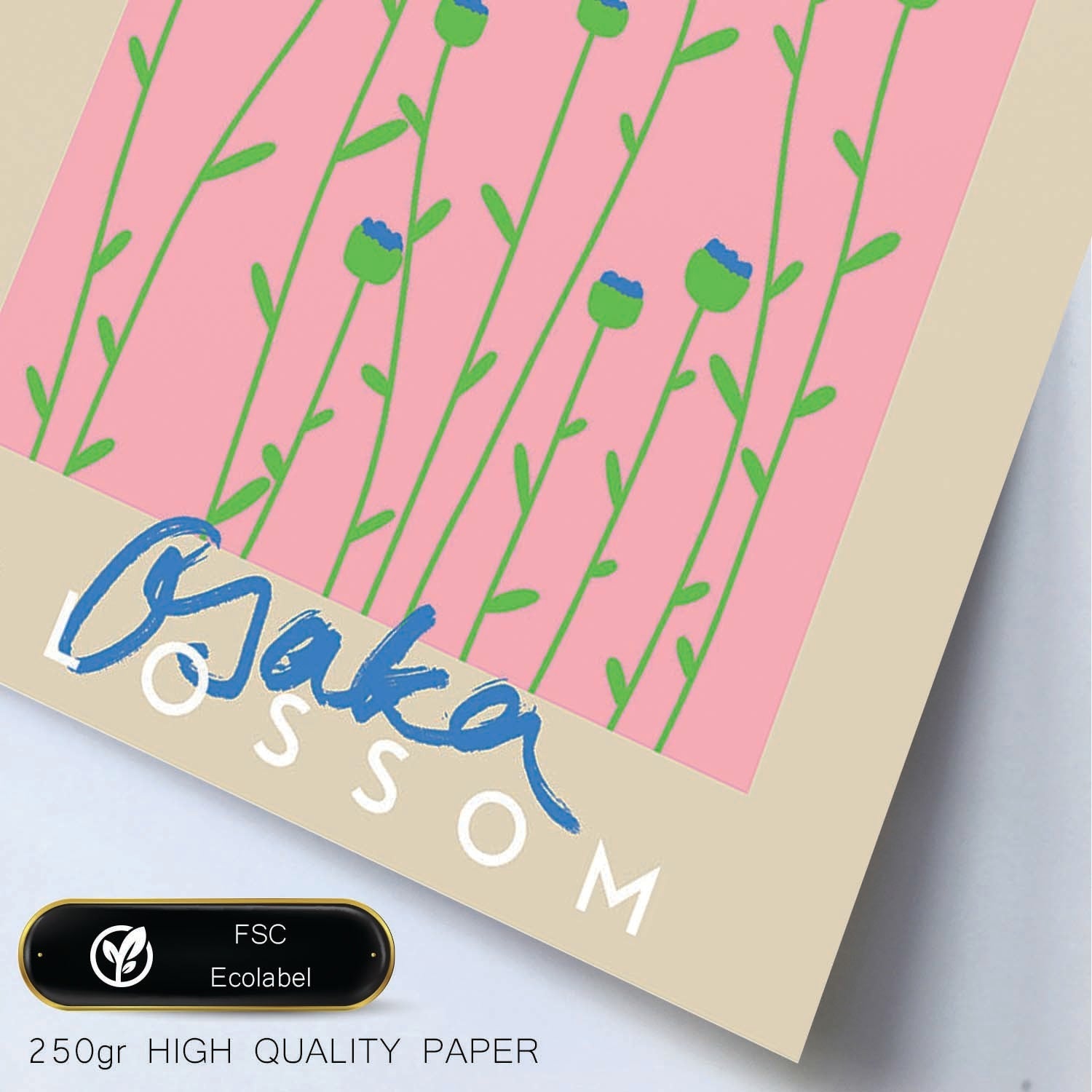 Lamina artistica decorativa con ilustración de Osaka Blossom-Artwork-Nacnic-Nacnic Estudio SL