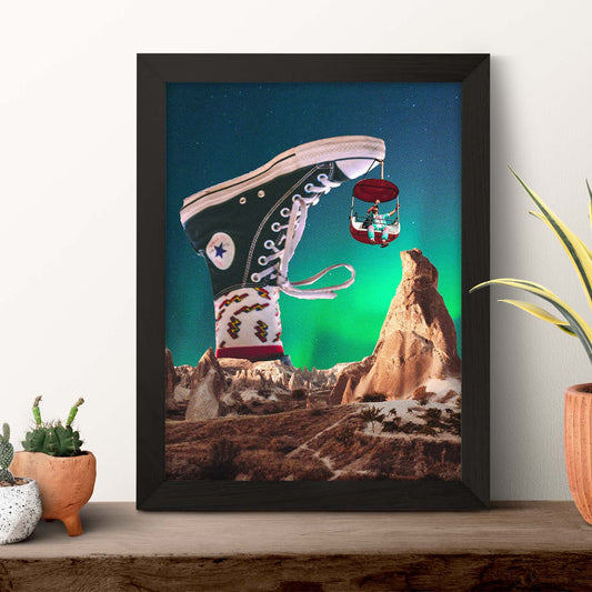 Lamina artistica decorativa con ilustración de Pie estilo Collage-Artwork-Nacnic-Nacnic Estudio SL