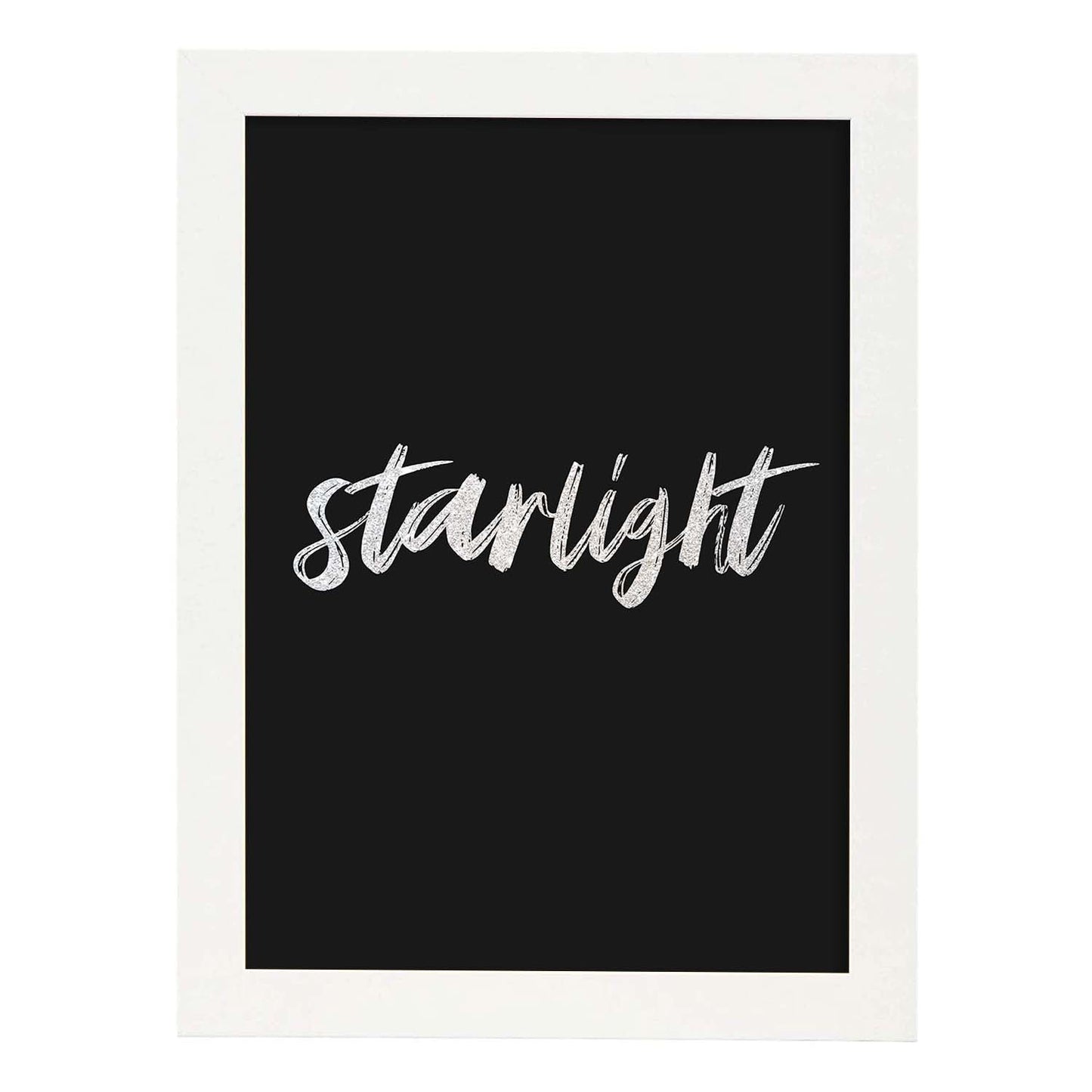 Lamina artistica decorativa con ilustración de starlight estilo Mensaje inspiracional-Artwork-Nacnic-A4-Marco Blanco-Nacnic Estudio SL