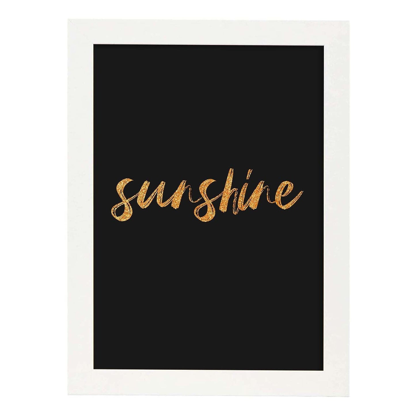 Lamina artistica decorativa con ilustración de sunshine estilo Mensaje inspiracional-Artwork-Nacnic-A3-Marco Blanco-Nacnic Estudio SL