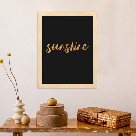 Lamina artistica decorativa con ilustración de sunshine estilo Mensaje inspiracional-Artwork-Nacnic-Nacnic Estudio SL