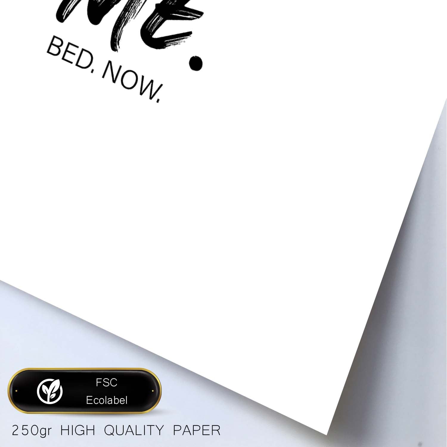 Lamina artistica decorativa con ilustración de you me bed now estilo Mensaje inspiracional-Artwork-Nacnic-Nacnic Estudio SL