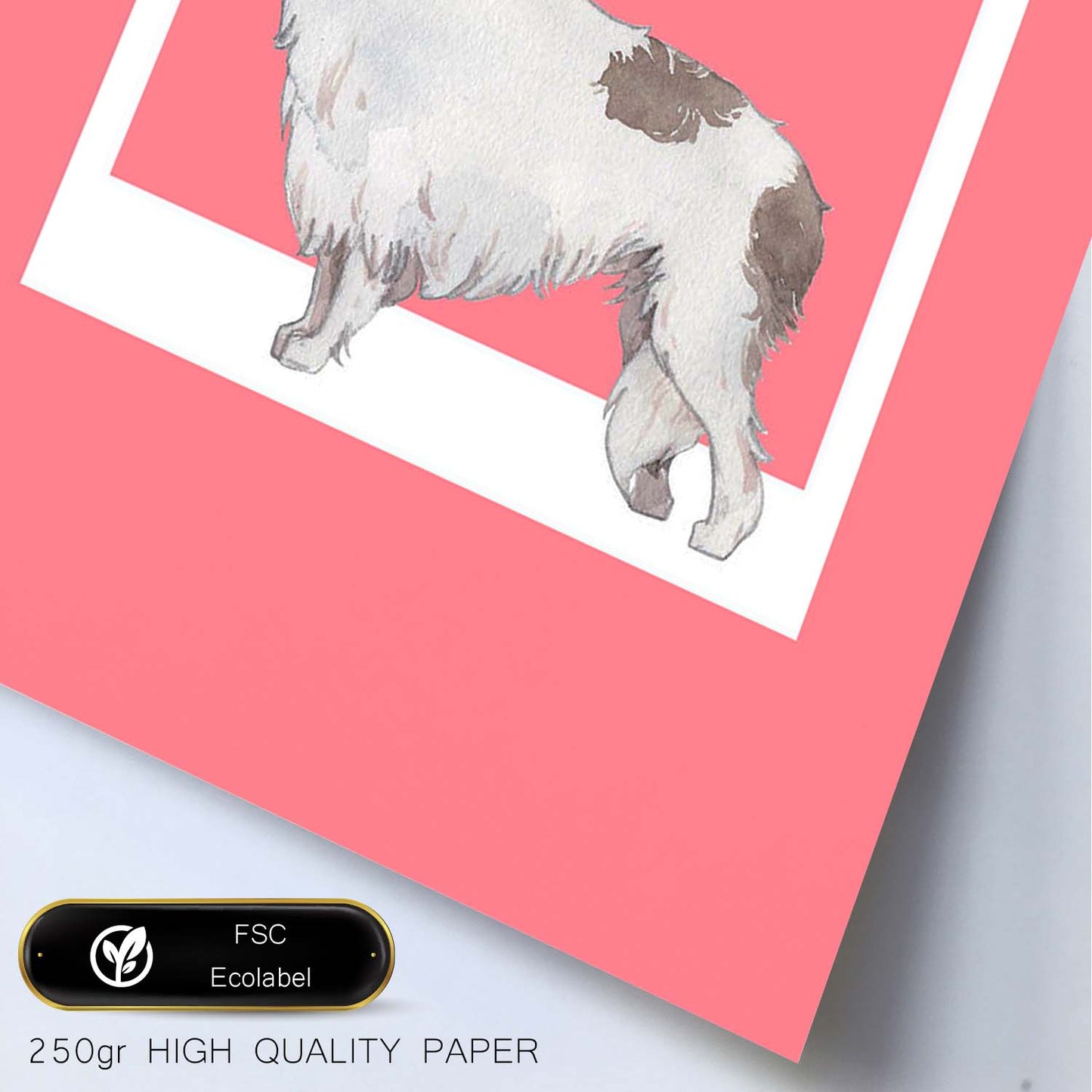 Lámina Borzoi. Pósters con ilustraciones de razas de perro en tonos cálidos y pastel.-Artwork-Nacnic-Nacnic Estudio SL