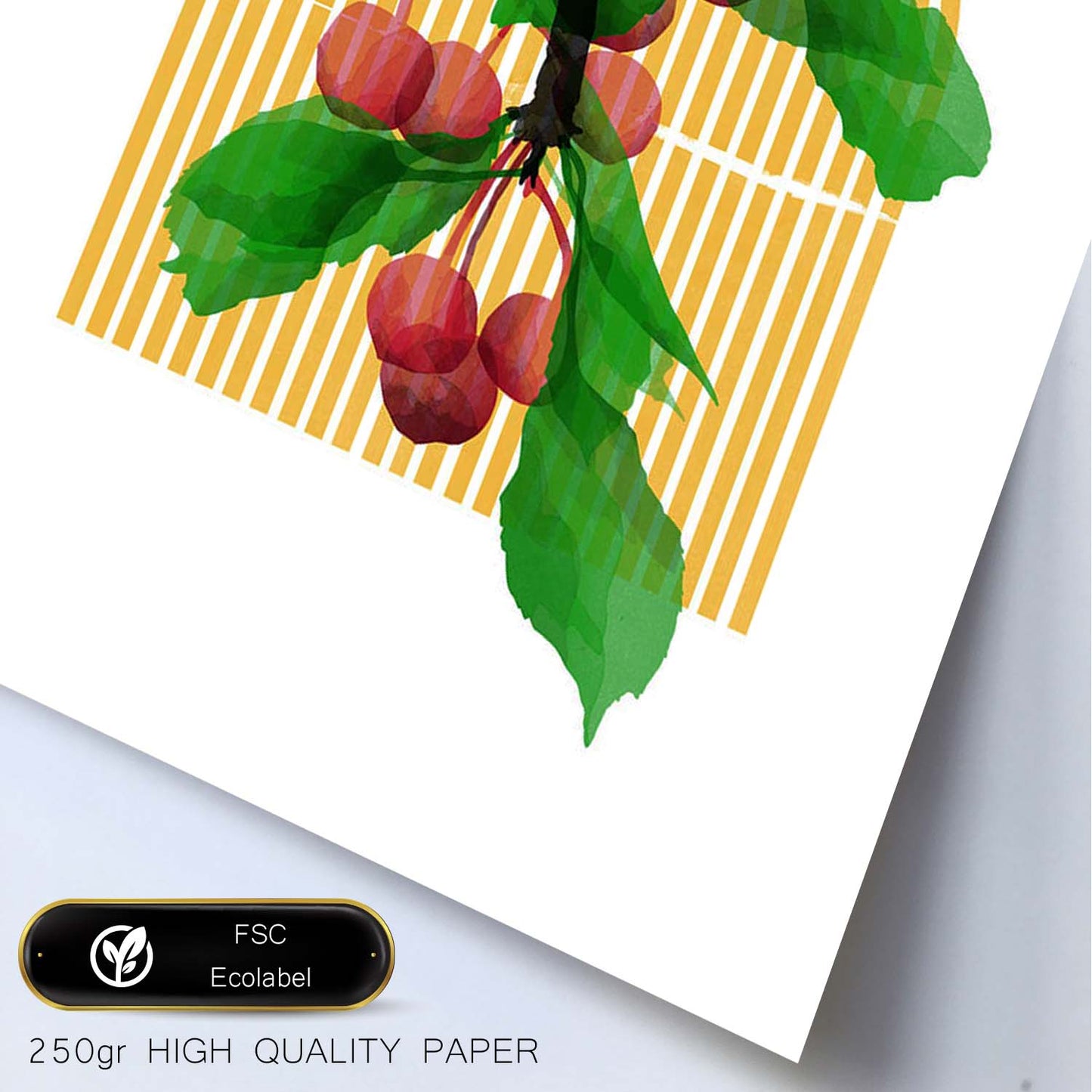 Lámina Botánica acuarela 6. Pósters con ilustraciones de plantas y flores en estilo acuarela.-Artwork-Nacnic-Nacnic Estudio SL