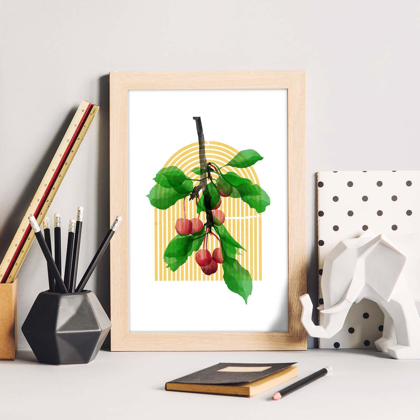 Lámina Botánica acuarela 6. Pósters con ilustraciones de plantas y flores en estilo acuarela.-Artwork-Nacnic-Nacnic Estudio SL