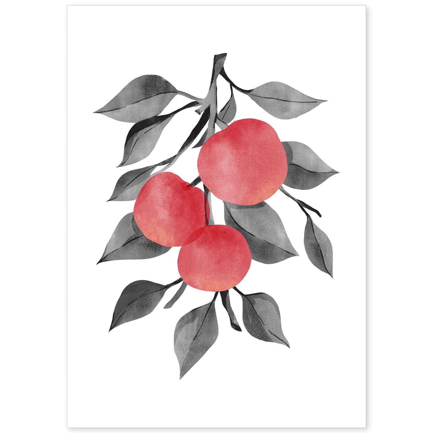 Lámina Botánica acuarela 9. Pósters con ilustraciones de plantas y flores en estilo acuarela.-Artwork-Nacnic-A4-Sin marco-Nacnic Estudio SL