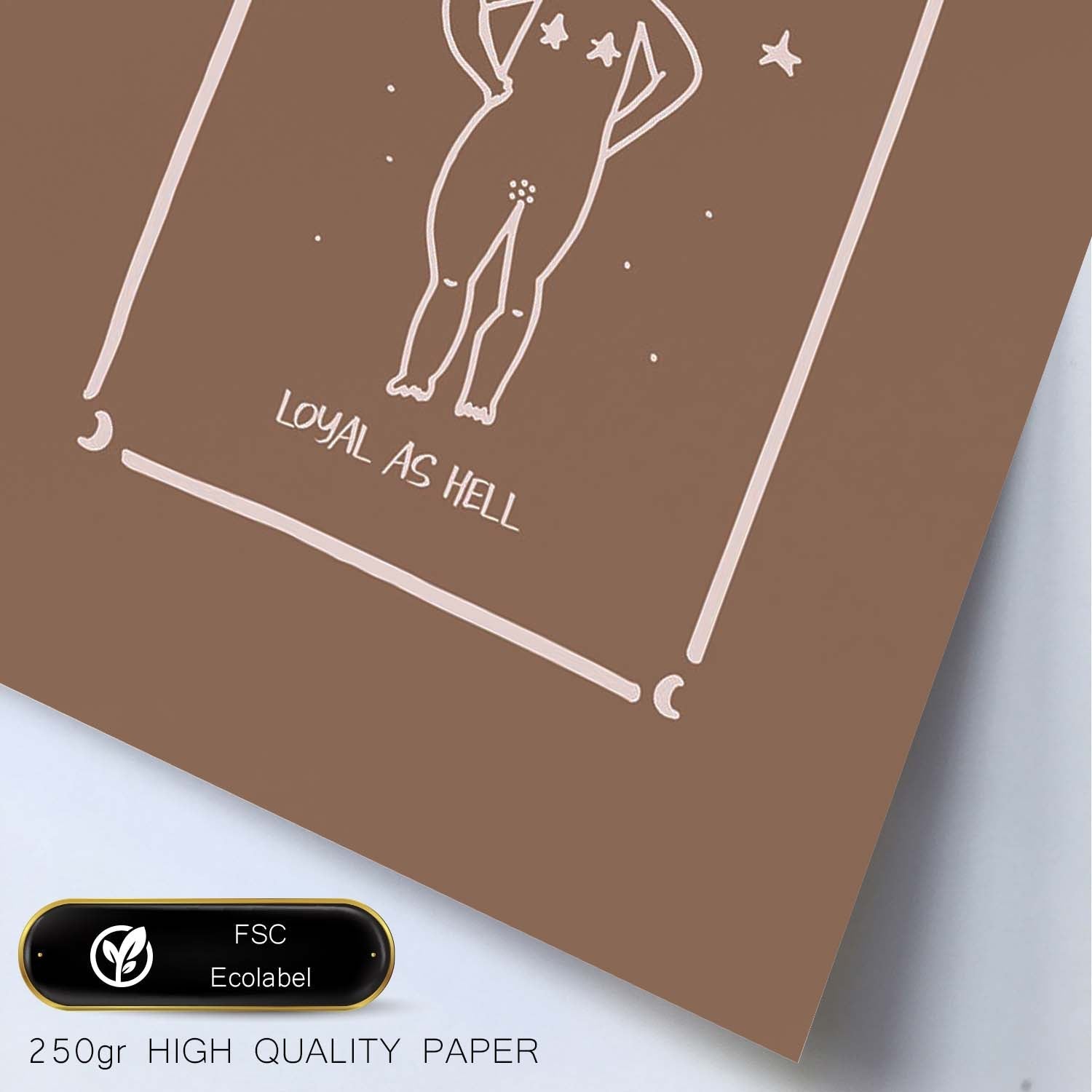 Lámina Capricornio. Pósters con ilustraciones femeninas de los signos del zodíaco.-Artwork-Nacnic-Nacnic Estudio SL